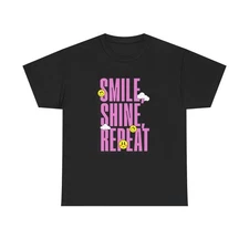Smile Shine Repeat T-Shirt Unisex Heavy Cotton Tee