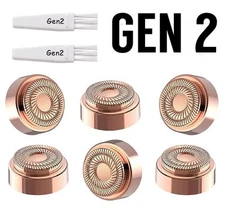 6 Pack Replacement Heads for Finishing Touch Gen 2 Flawless Facial Hair Remover