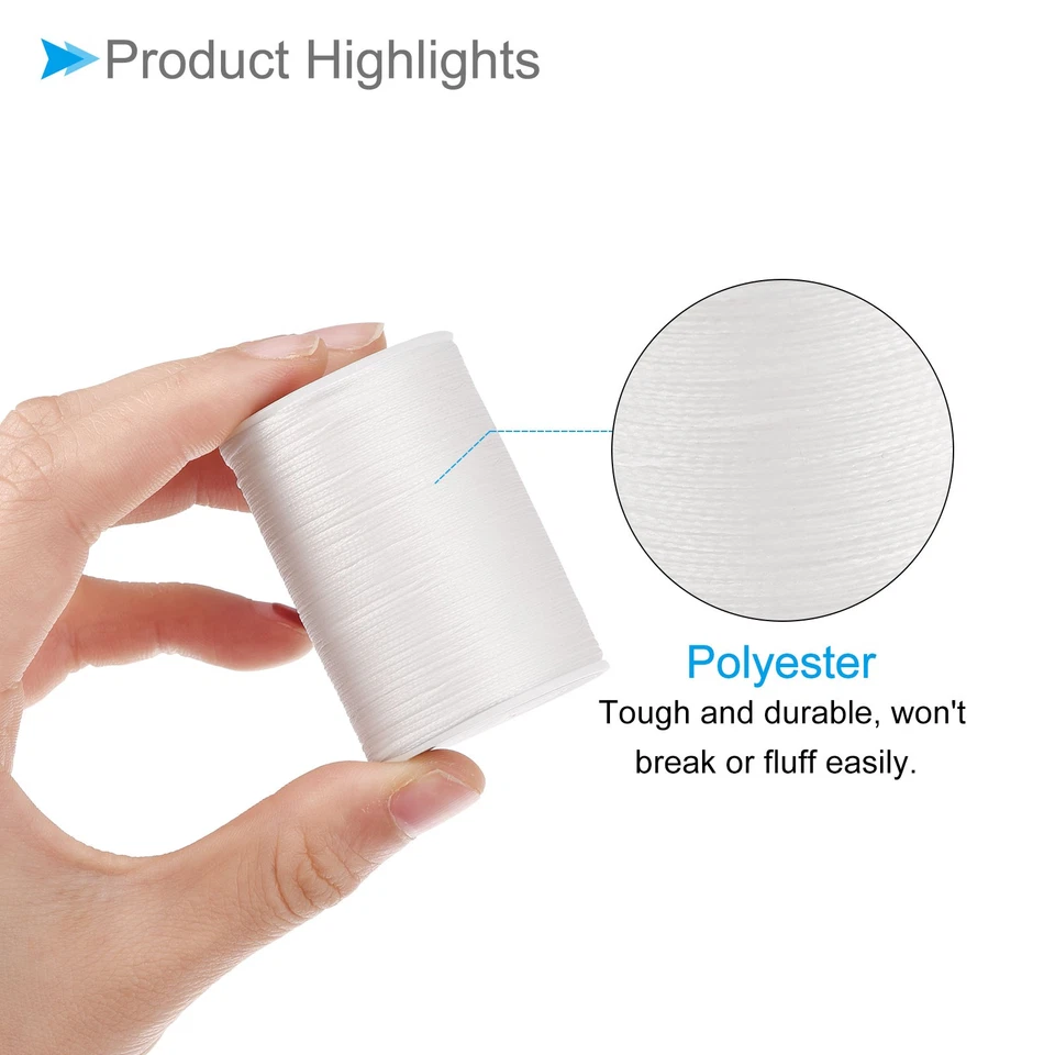 Sewing Threads 98 Yards 150D/0.8mm Stitching Threads White - Image 4 of 4