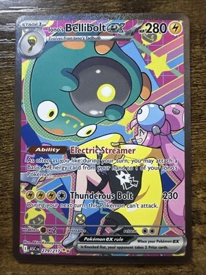 Iono's Bellibolt ex 279/217 SIR, Ascended Heroes, Full Art Holo, Pokemon TCG, NM