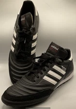 Adidas Mundial Team turf soccer shoes  black And White Sneakers Size 13