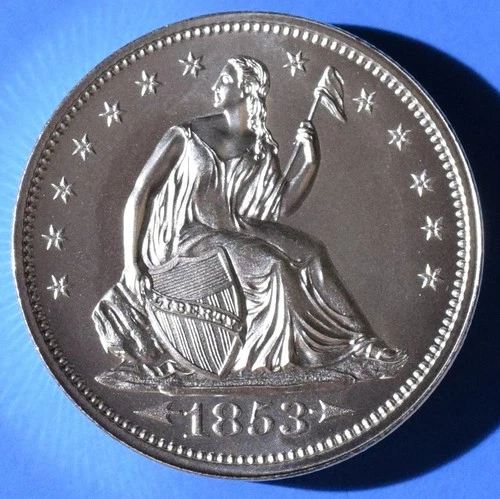 1853 SEATED LIBERTY ARROWS & RAYS TRIBUTE 2 TROY OUNCES .999 FINE SILVER