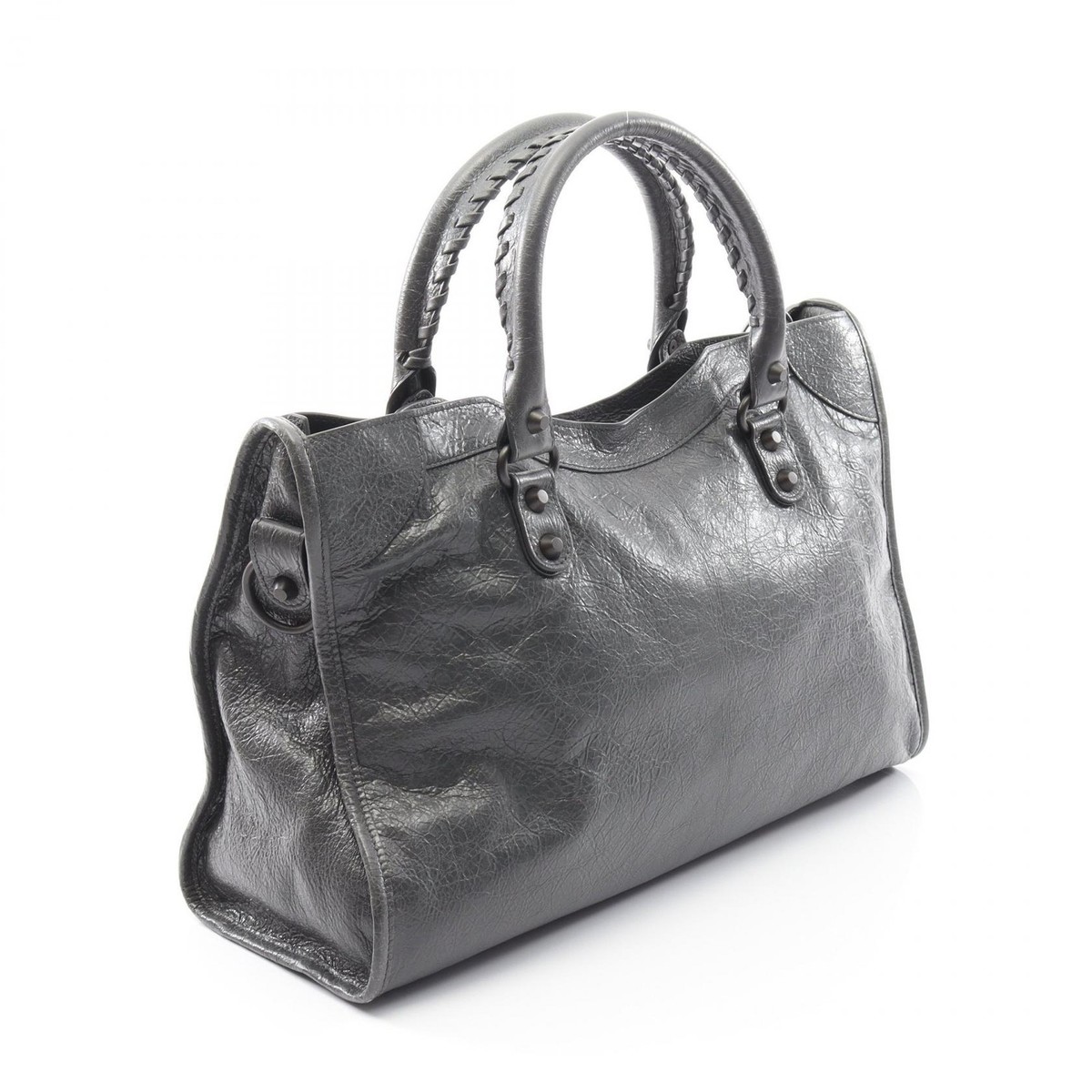 BALENCIAGA City Medium crossbody Handbag 823058 leather Gray NEW