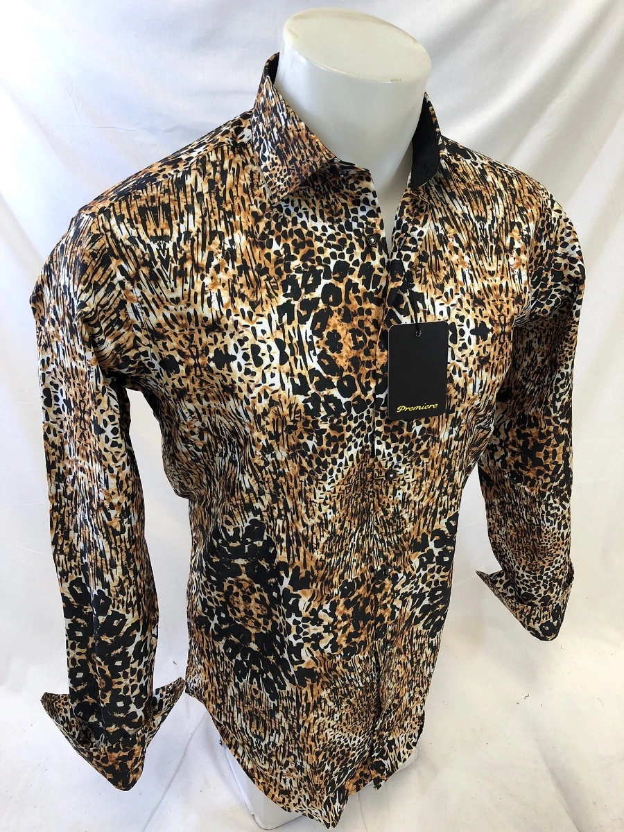 Tiger print button down cheap