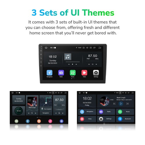 CAM+DVR+UA12S Plus 8Core 6GB 10.1" 2 DIN Android 13 Car Radio Stereo CarPlay GPS - Picture 12 of 24