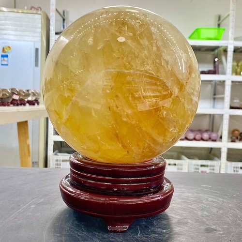 16.52LB Natural Yellow crystal ball Quartz Citrine sphere Mineral healing - 第 3/15 張圖片