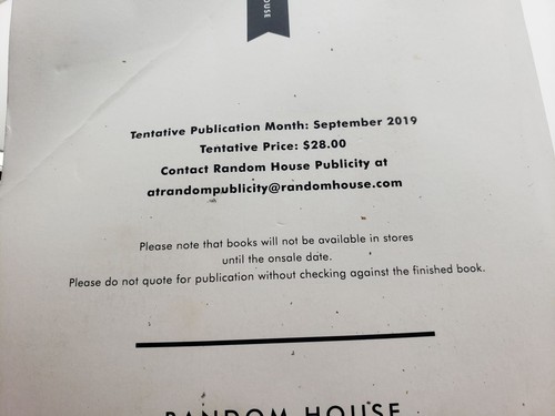 Salman Rushdie Quichotte Advance Uncorrected Proofs Paperback 2019 First Edition - Picture 9 of 9