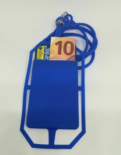 Custodia in silicone con cinghia per collo Sport Porta Cellulare Smartphone RFID - Foto 4 di 16
