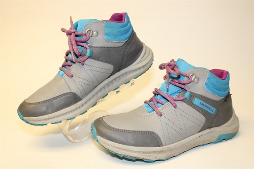 Merrell Youth Greylock Girls Size 6 M 37 Leather Textile WP Hiker Boots MK165225