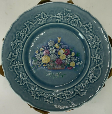 Gien Harmonelle Floral Dessert Plates Original Box Made in France