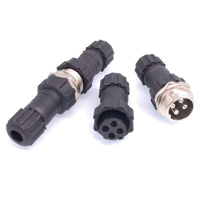 2Sets GX16 Waterproof Aviation Connector Plug Socket Sensor 4pin
