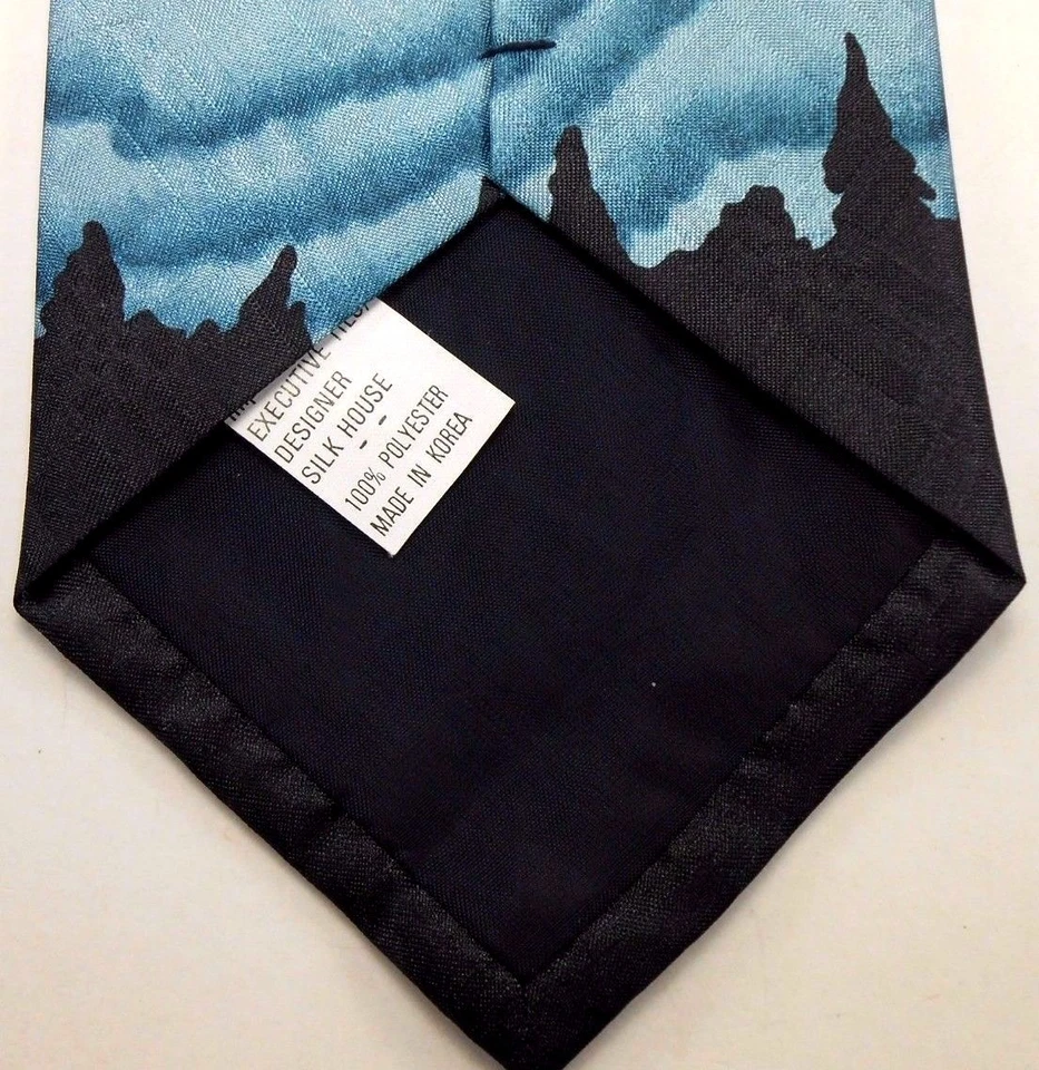 Corbata de poliéster de novedad para hombre A Rogers 58" X 4" Acuario Foto 4 de 4