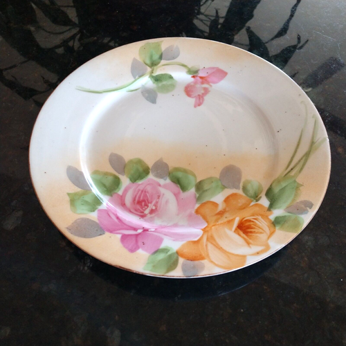 REPLACEMENT TOMINA E-OH HAND PAINTED NIPPON FLORAL CAKE LUNCHEON PLATE 7.25" - Picture 2 of 11