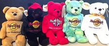 Hard Rock Cafe SAN FRANCISCO Teddy BEARA Set of 5 ISAAC RITA CHARLIE MONTY PETER