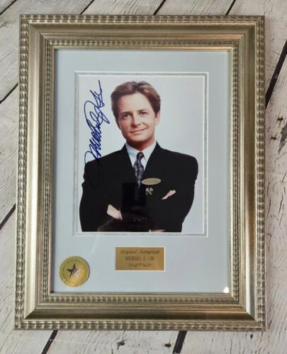 Michael J Fox Framed Autograph Walt Disney World Co Guaranteed Authentic Matted