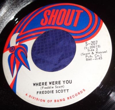 MB1011 Freddie Scott Where Were You / Are You Lonely For Me 45 RPM Record