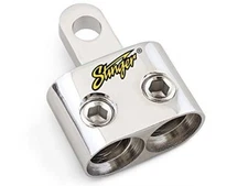 Stinger SPT5201 Pro Classic Chrome Finish (2) 0Ga 1/0 Inputs 5/16" Ring Terminal