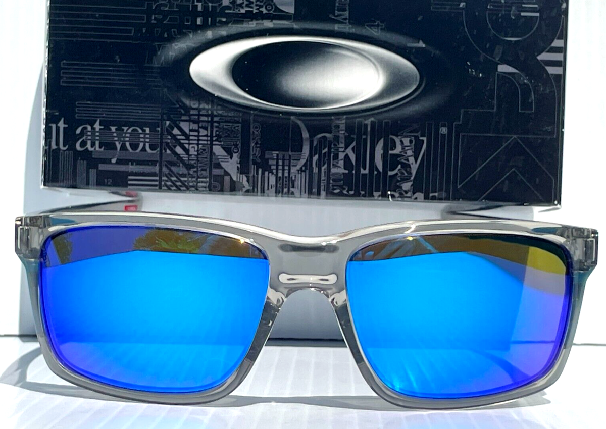 NEW Oakley MAINLINK Grey Ink POLARIZED Galaxy Blue Lens Sunglass