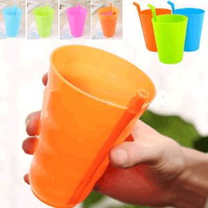 Kids Children Infant Baby Sip Cup with Built in Straw Mug Drink Solid Feeding ha
