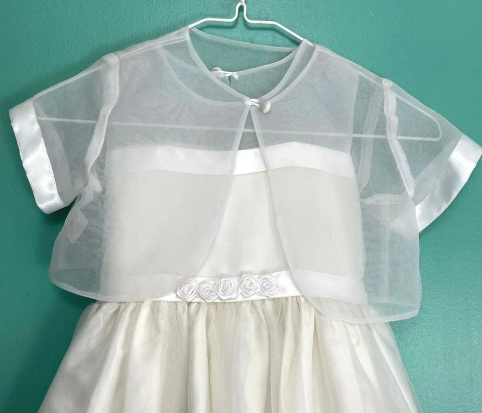 Precioso vestido y chal retrato boda de Pascua Sylvia Whyte talla 4 nuevo estado Foto 4 de 4