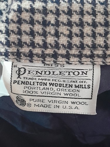 Vintage Pendleton Womens trousers wool US 10 W 27 L 32 houndstooth made in USA - Picture 4 of 13
