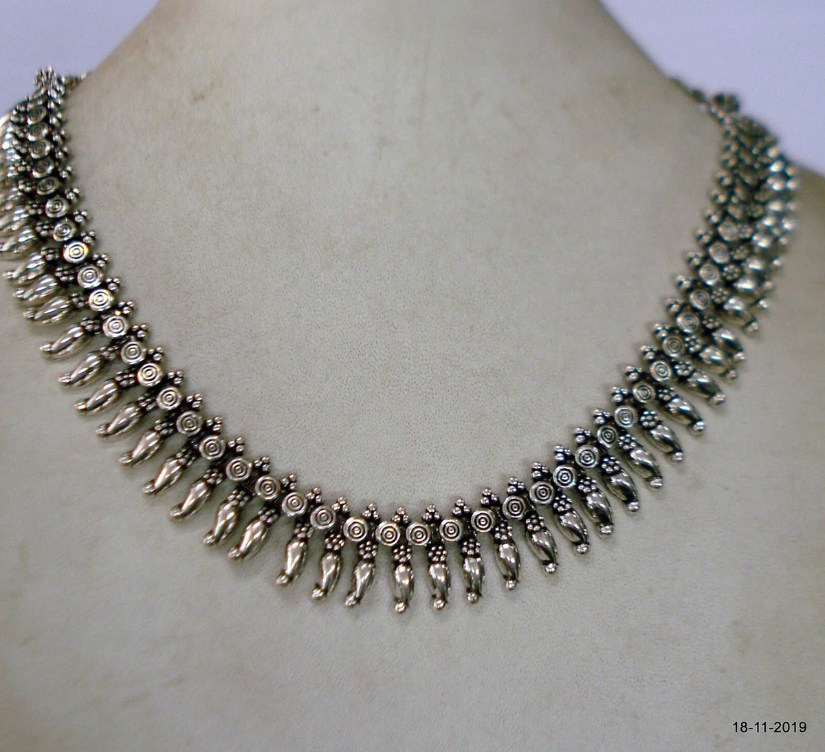 Ethnic silver necklace sale