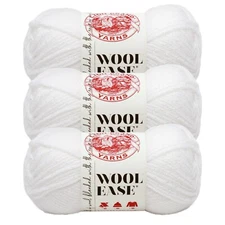 (3 Pack) Lion Brand Yarn 620-301 Wool-Ease Yarn, White/Multi