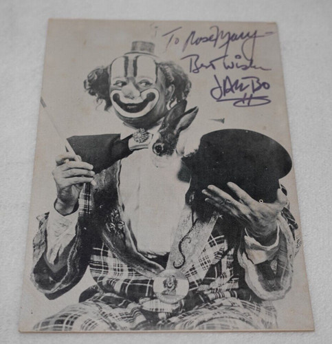 Jolly Jazzbo the Clown SIGNED Vintage Original Long Island NY Performer Photo