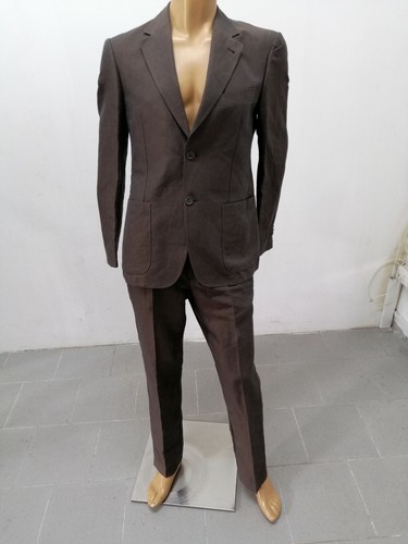 Abito Trussardi Uomo taglia 52 Completo Man Dress Jacket Viscosa Lino  Vestito | eBay