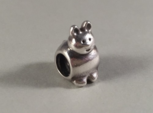 Original Pandora Sterling Silber Hase Charm #791121 Selten Retired