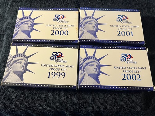 1999 2002 United States Mixed Metal 50 States Quarter Coin Proof Set Lot of 4 NR - Picture 7 of 13