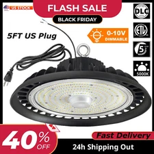 UFO LED High Bay Shop Lights with US Plug, Commercial Industrial Venues Lighting