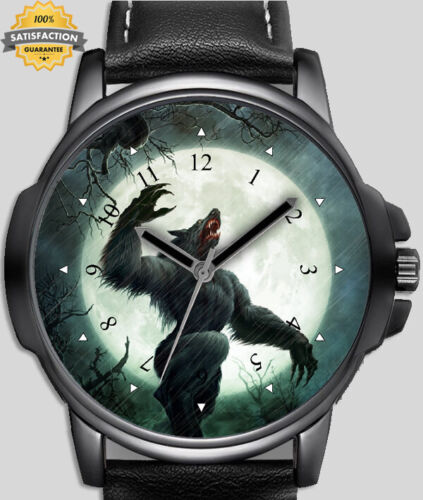Hombre Lobo En Completo Luna Único Unisex Bonito Reloj de Pulsera GB Rápido - 第 1/1 張圖片