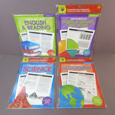 Teaching Tree Standard Based Worksheets Grade 4-6 Homeschool Set 4 New Packs