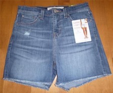 Girls Signature by Levi Strauss Denim Shorts High Rise Size 6 12 Frayed Hems NWT