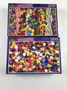 18.25" x 11" Coffee & Candy Theme Lot of 2 Puzzlebug 500 Piece Jigsaw Puzzles