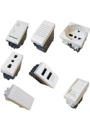 BTICINO LIVING LIGHT BIANCA COMPATIBILE PRESA SCHUKO TV PULSANTE DEVIATORE USB