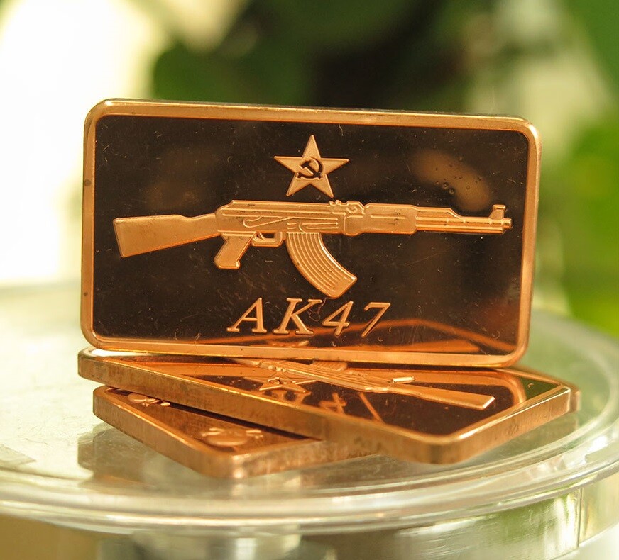 インゴット ２個 1 TROY OZ １８ＫＧＰ ９９９／1000 Metal Art Collection - 1 oz One Troy Ounce USA American Buffalo