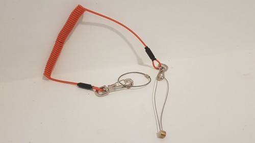 Tethered Tool Lanyard 2 Locking Steel Wire Scaffolders Heavy Duty Tools Safety - Picture 3 of 5