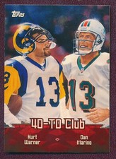 2000 Topps Football Combos 40 TD Club Kurt Warner/Dan Marino #TC10