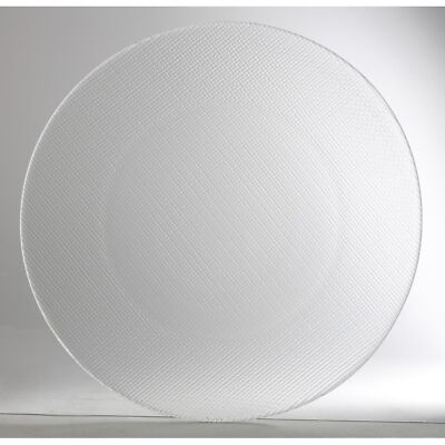 12x Platzteller Inca Transparent 31cm Speisen Servierplatte Geschirr Dekoration