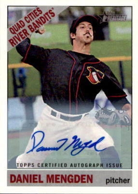 2015 Topps Heritage Minors Real One Autographs Daniel Mengden ROA-108 NICE