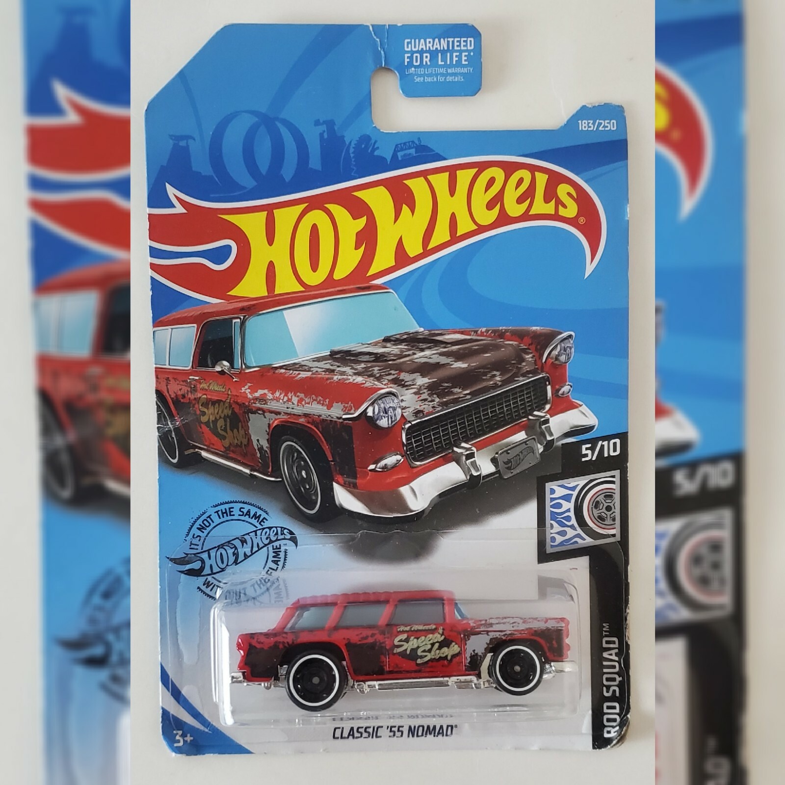 HOT WHEELS  CAR DIECAST COLLECTION 183/250 CLASSIC '55 NOMAD 1969 MALAYSIA RED