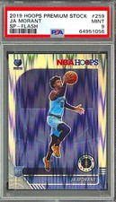 2019 Hoops Premium Stock Ja Morant SP Prizm FLASH #259 Rookie RC PSA 9 Mint