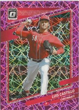 2021 Panini Donruss Optic Luis Castillo Pink Prizm 232/249 Seattle Mariners