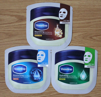 Vaseline feuchtigkeitsspendende/feuchtigkeitsspendende Blattmaske Packung 23 ml - 2 Stück, 3 Stück
