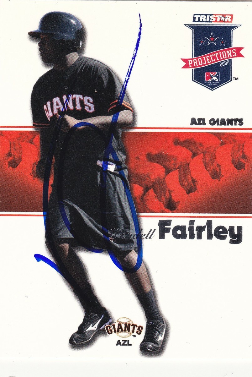 WENDELL FAIRLEY AZL SAN FRANCISCO GIANTS SIGNED 2008 TRISTAR