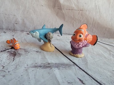 Finding Nemo Disney Pixar Figures Lot of 3 Nemo And Bruce The Shark