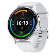 Garmin Venu 3 Silver Stainless Steel GPS Smartwatch with Whitestone 010-02784-00