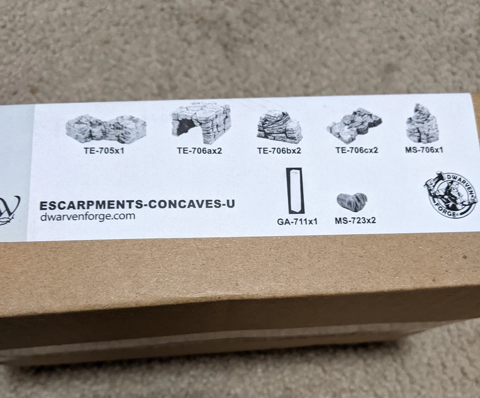 Dwarven Forge Escarpment Wilderness Terreno Escaleras Pata de Titan LOTE SIN PINTAR Foto 3 de 4